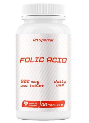 Вітамін в9 sporter folic acid 800 mcg 90 tabs