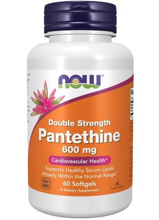 Пантетин now pantethine 600 mg 60 softgels