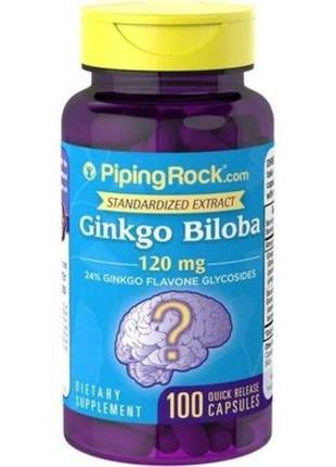 Гінкго білоба piping rock ginkgo biloba extract 120 mg standar...