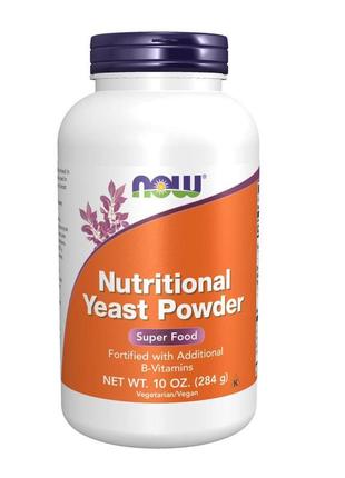 Харчові дріжджі now nutritional yeast powder 284 g