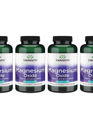 Оксид магнію swanson magnesium oxide 500 mg 100 caps
