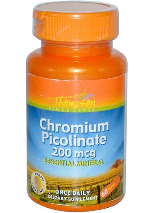 Chromium picolinate, 200 mcg, 60 tablets