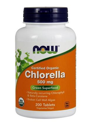 Хлорелла now chlorella 500 mg 200 tabs