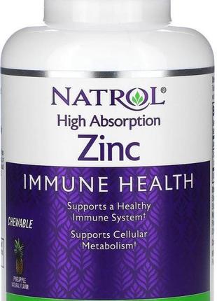 Цинк natrol high absorption zinc 60 tablets (natural pineapple)