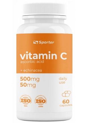 Вітамін с плюс ехінацея sporter vitamin c + echinacea 60 капс