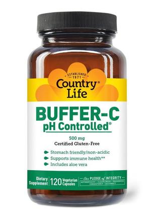 Вітамін c country life buffer-c 500 mg 120 vegetarian capsules