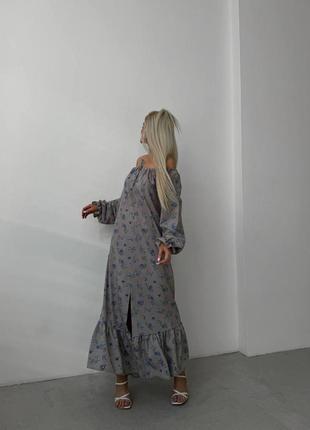 Женское молодежное платье летнее с длинным рукавом длинное повседневное5 фото