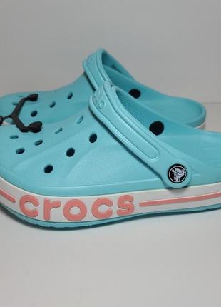 Крокс баябенд дитячі клог голубі crocs bayaband kids clog ice blue/melon3 фото