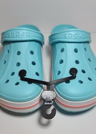 Крокс баябенд дитячі клог голубі crocs bayaband kids clog ice blue/melon7 фото