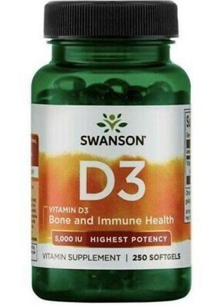 Вітамін d3 swanson vitamin d3 high potency 5000iu 250 soft