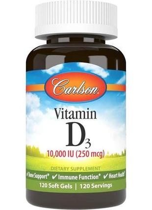 Вітамін d3 carlson labs vitamin d3 1000 iu (25 mcg) 120 softgels