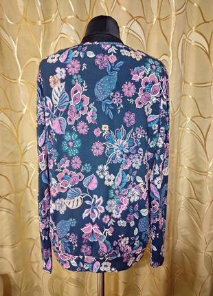 Вискозная трикотажная блуза блузка лонгслив большого размера7 фото