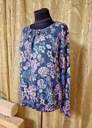 Вискозная трикотажная блуза блузка лонгслив большого размера6 фото