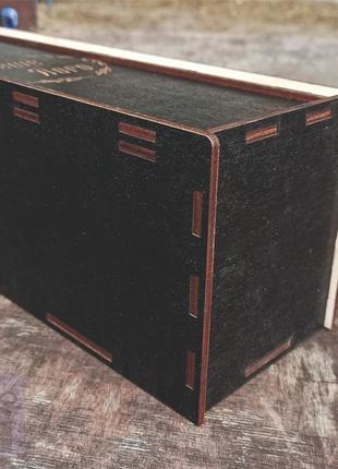Коробка універсальна з фанери . кришка слайдер (висувна). дерев'яна коробка для вина4 фото