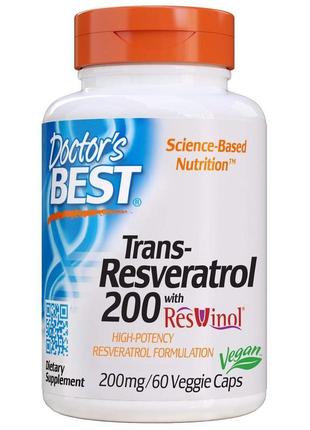 Транс-ресвератрол doctor's best trans-resveratrol 200, 200 mg,...