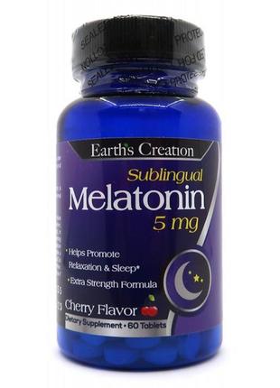 Мелатонін earths creation melatonin 5 mg (sublingual) 60 tabs ...