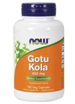 Готу кола now gotu kola 450 mg 100 caps