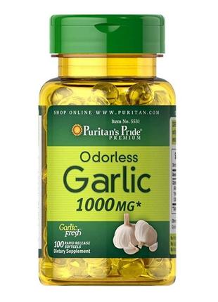 Odorless garlic 1000 mg - 100 rapid release softgels