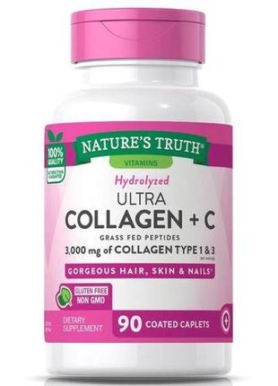 Колаген і вітамін с nature's truth ultra collagen + c, 3,000 m...