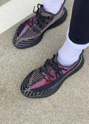 Adidas yeezy boost 350 v2 (шнурки рефлективні)5 фото