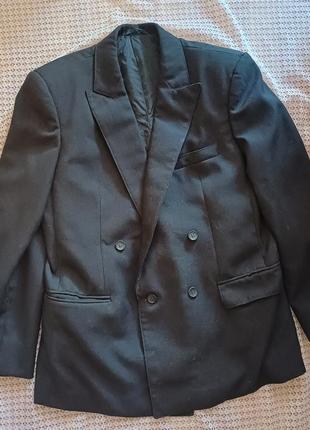 Объемный черный пиджак бойфренд оверсайз2 фото