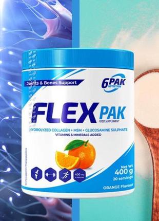 Для суглобів і зв'язок 6pak flex pak 400 gr (orange)3 фото