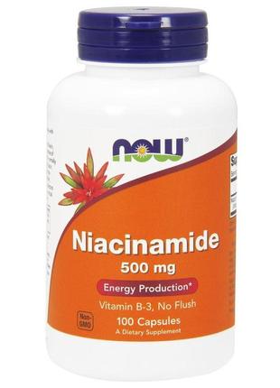 Ніацинамід now niacinamide 500 mg 100 caps