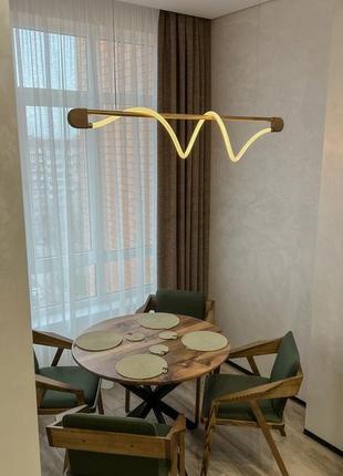 Дизайнерьска люстра на кухню в скандинавському стилі7 фото