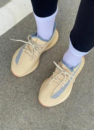 Жіночі кросівки adidas yeezy boost 350 v2 yellow blue4 фото