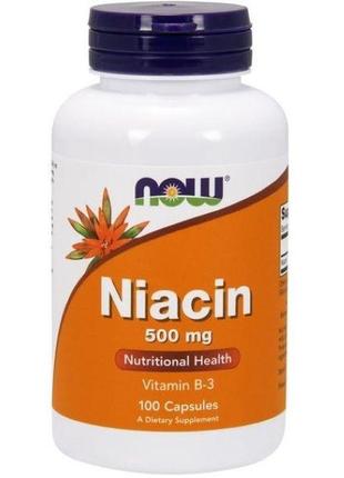 Ніацин now niacin 500 mg 100 caps