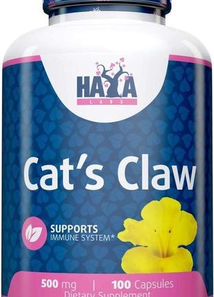 Котячий кіготь haya labs cat's claw 3% 500mg 100 caps