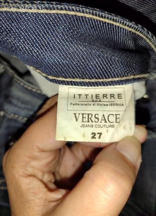 Джинсы темно-серые с потертостями versace5 фото
