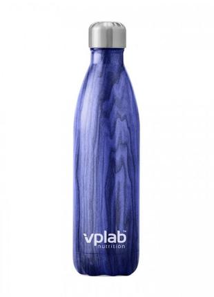 Metal water bottle 500 ml (blue wood)