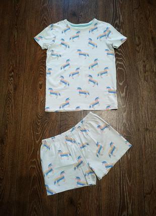 M&amp;s 10-11роков пижама футболка шорты в виде hm george zara next carter's mango1 фото