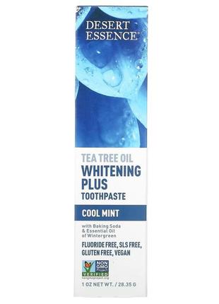 Зубна паста desert essence tea tree oil whitening plus toothpa...2 фото