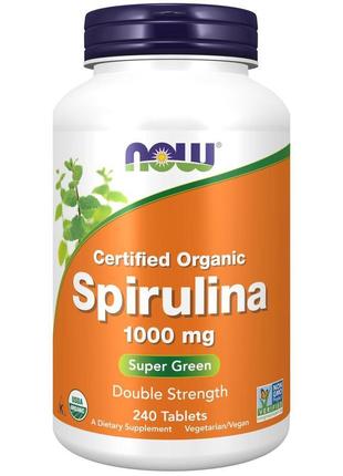 Спіруліна now spirulina 1000mg 240tabl