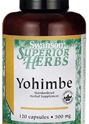 Superior herbs yohimbe - standardized 500 mg 120 caps