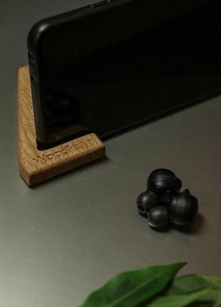 Підставка для смартфону а-стенд | дерев'яна підставка для телефону | woodie.ua6 фото