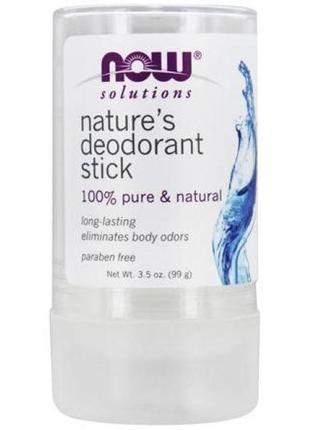 Дезодорант now natures deodorant stick 3.5 oz