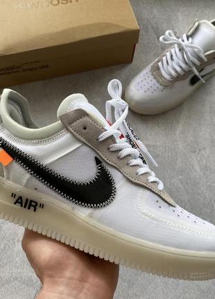 Кросівки nike air force 1 x off-white «white black»