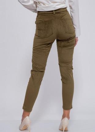 Жіночі брюки кольору хакі2 фото
