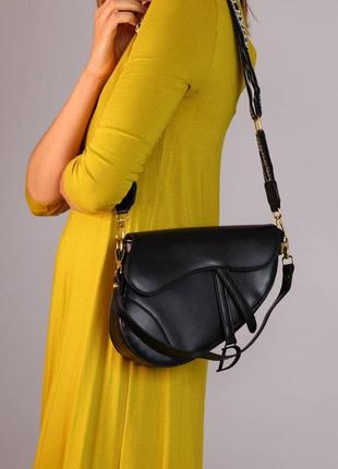 Сумка, женская сумка, christian dior saddle black