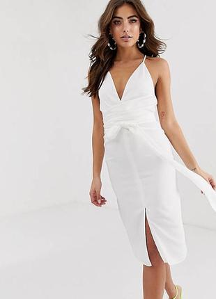 Стильне атласне плаття футляр asos disign