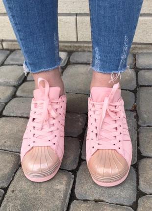 Женские кеды adidas superstar pink распродаж5 фото