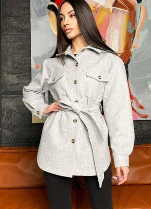 Куртка-сорочка з накладними кишенями💜f