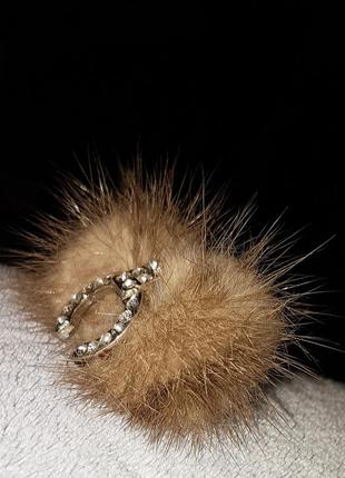 Брошь счастье" ❤из меха норки и камни сваровски
