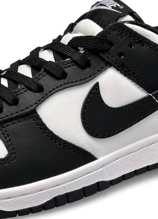 Женские кроссовки nike sb dunk low retro black white8 фото