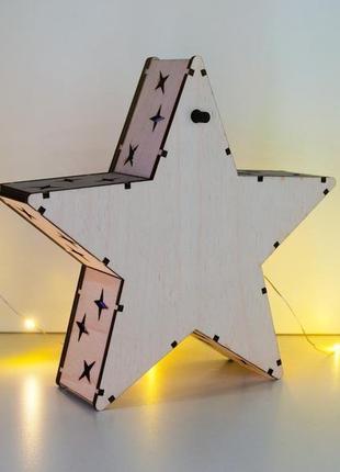 Рождественский светильник - звезда "лесное счастье"4 фото
