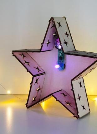 Різдвяний світильник зірка "новорічна ялинка"5 фото