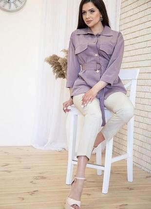 Сорочка жіноча , колір світло-фіолетовий3 фото